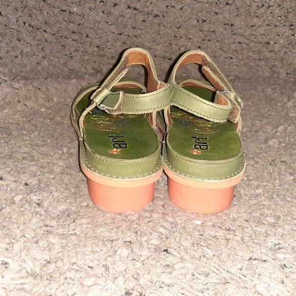 ART COMPANY-1105-I Like Memphis-Khaki Green/Orange Wedge-Size 37-Excellent - Picture 5 of 7
